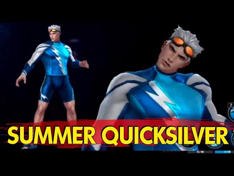 Quicksilver New Summer Uniform First Look Gameplay August Update Livestream - MARVEL Future Fight