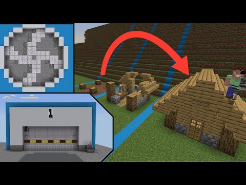 Working doors, spinning fans and self building houses! Minecraft Structure block tutorial