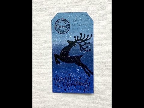 Reindeer from Darkroom Door Stamps - Day 24 of Tags 2020
