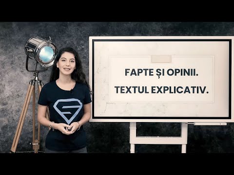 Fapte și opinii în textul explicativ: definiții și exemple - Clasa a VII-a