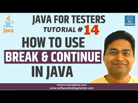 Java for Testers #14 - How to use Break and Continue in Java