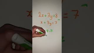 How to solve SIMULTANEOUS EQUATIONS #shorts #maths