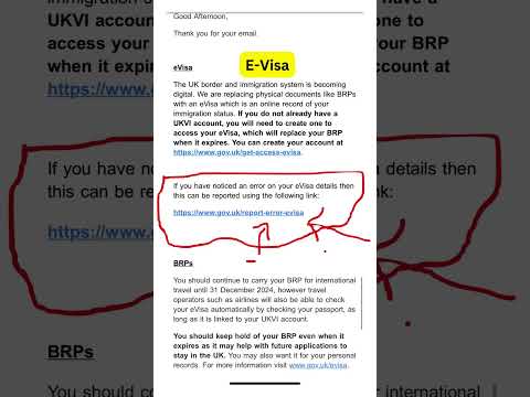 UK E-Visa error mail #uk #ukvisa #immigration