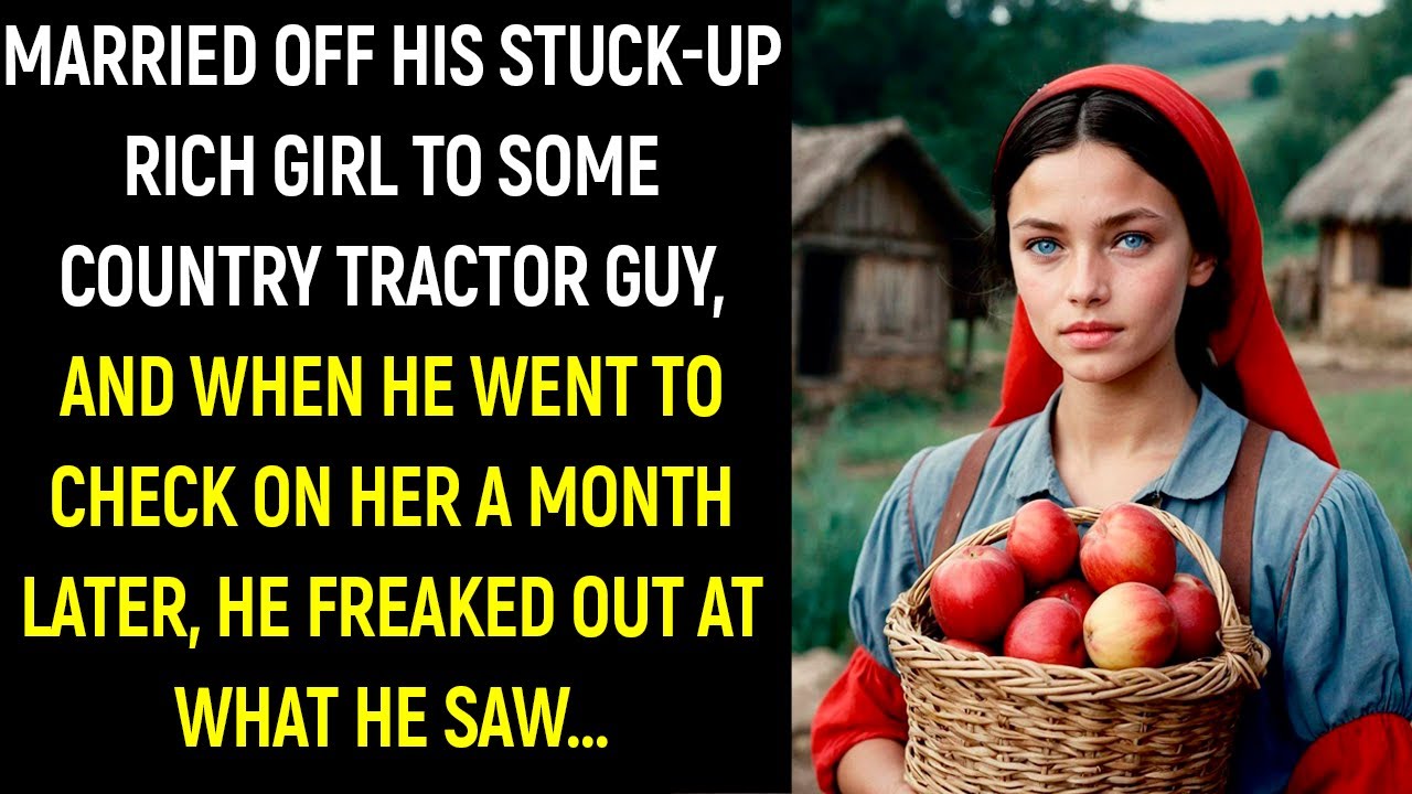 Married off his stuck-up rich girl to some country tractor guy, and when he went to check on her...