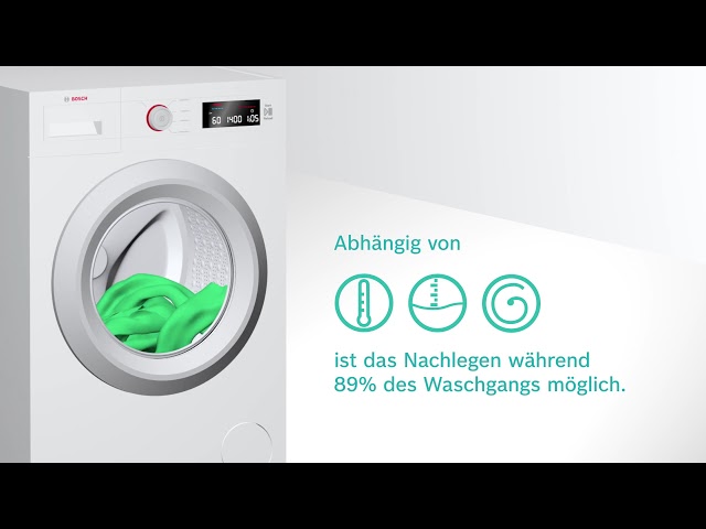 Video teaser per Waschmaschine mit Nachlegefunktion: So legst du vergessene Wäsche einfach nach | Bosch Waschmaschine