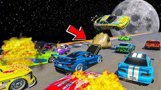 EL ÚLTIMO EXPLOTA CON COCHES ALEATORIOS EN LA LUNA!! - GTA 5 ONLINE