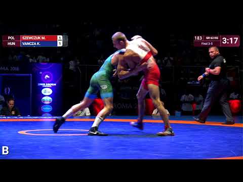 BRONZE GR - 63 kg: M. SZEWCZUK (POL) v. K. VANCZA (HUN)