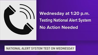 National alert system test going out Wednesday Oct