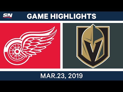 NHL Game Highlights | Red Wings vs. Golden Knights – March 23, 2019