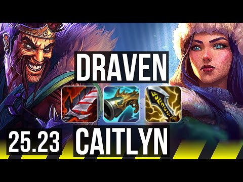DRAVEN & Pantheon vs CAITLYN & Swain (ADC) | Godlike | KR Master | 25.23
