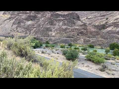 View of campground from road above