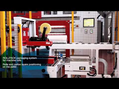 Packaging system for streach film roll