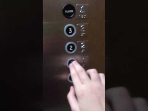 VERY SMOOTH Dover Hydraulic elevator @ Walker County Courthouse, Jasper, AL with black buttons