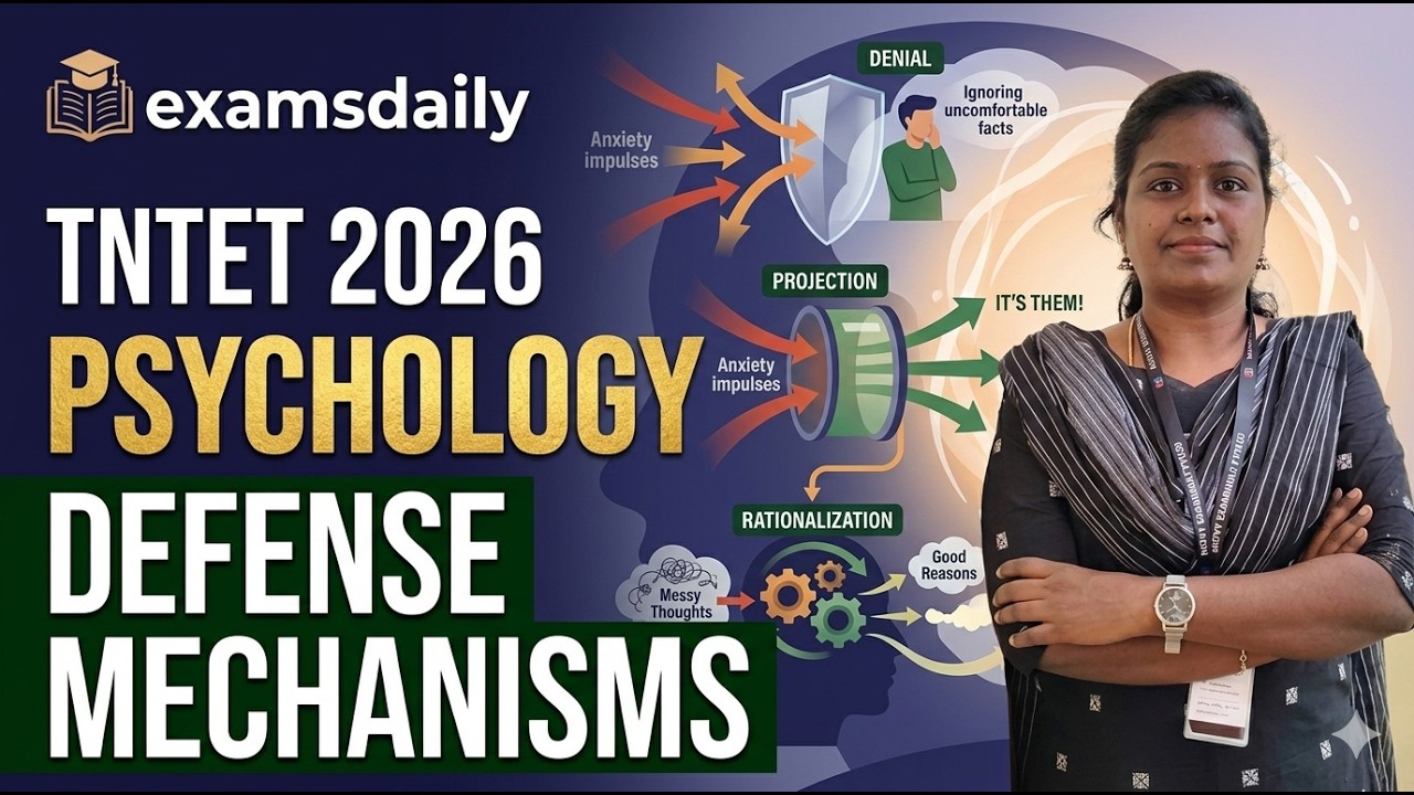 TNTET 2026 - PSYCHOLOGY - DEFENCE MECHANISM