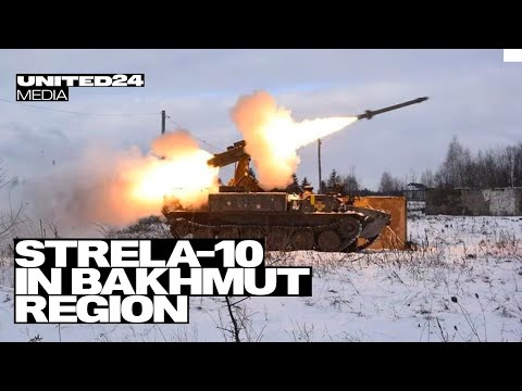 Ukrainian 9K35 Strela-10 Launching Missiles at a Russian Lancets, Zalas and Orlans in Bakhmut Region