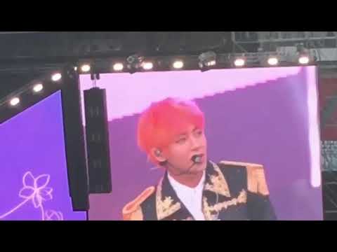 180825 Taehyung changed his hair's Color (BTS LOVE YOURSELF CONCERT in seoul)  #btsloveyourselftour