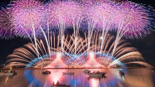 4K2018桑名水郷花火大会NTN2尺玉同時打上ミュージック花火♪