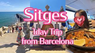 【シッチェス旅/Sitges Vlog】青と白の海辺の街を散歩｜Beach Walk & Art Museums Tour