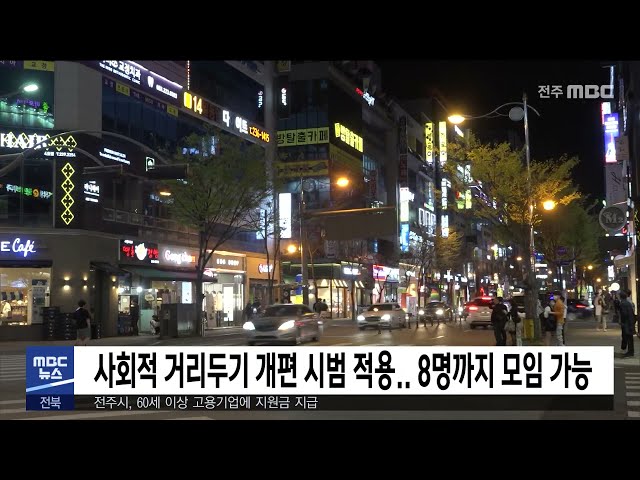 사회적 거리두기 개편 시범 적용 8명까지 모임 가능