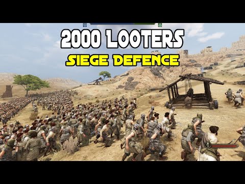 2000 Looters vs 100 Fians Siege Defence - Mount & Blade 2: Bannerlord