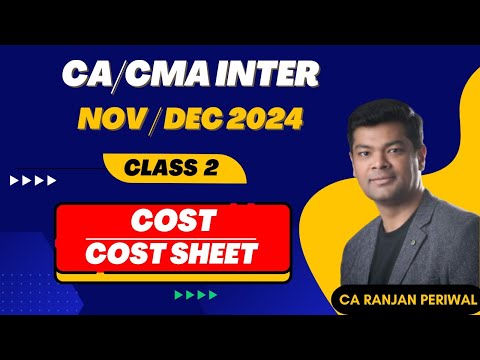 CA Inter Cost and Management Accounting (Costing Regular Batch) By CA ...