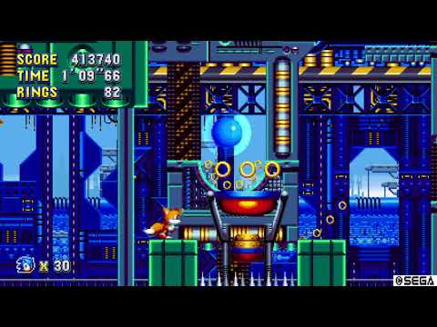 Sonic Mania - Metallic Madness Zone Act 1 Special Stage Rings