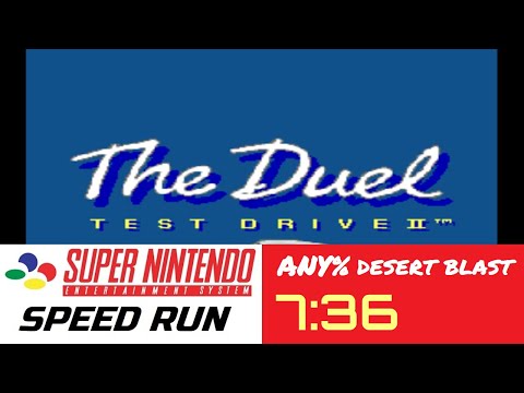 Speed Run [WR] - The Duel: Test Drive II [SNES] - Any% Desert Blast in 7:36
