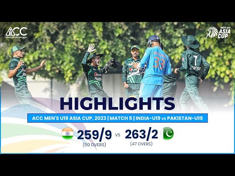 ACC Men's U19 Asia Cup | India-U19 vs Pakistan-U19 | Highlights