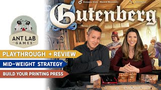 Gutenberg Board Game | Playthrough | Review