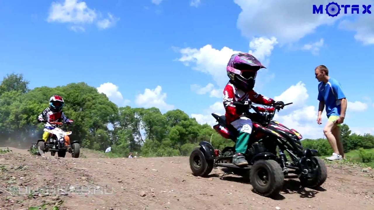 Детские квадроциклы МОТАХ | Разминка перед гонкой на детских квадроциклах MOTAX H4 mini