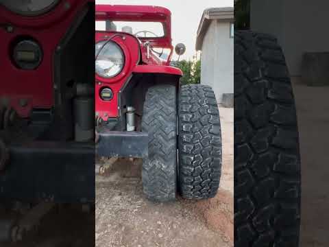 What size tire are you running on your FlatFender? #jeep #willys #flatfender #tires #vintage4x4 #4x4