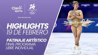 Patinaje artístico, final programa libre individual femenil Milano Cortina 2026 | Highlights