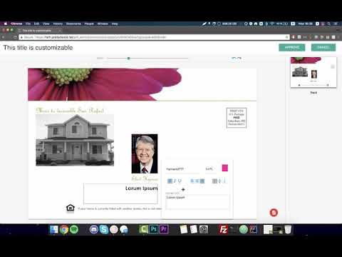 The Print Science Designer integrated inside a Opencart store