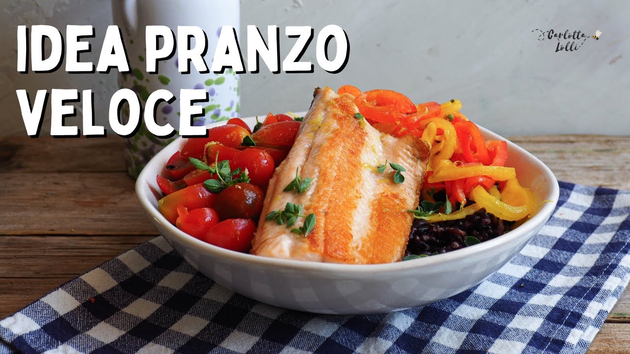 BOWL di riso, trota e verdure | Ricetta FRESCA e VELOCE