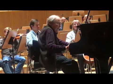 Menahem Pressler rehearsal in Bamberg with Lahav Shani October 2016