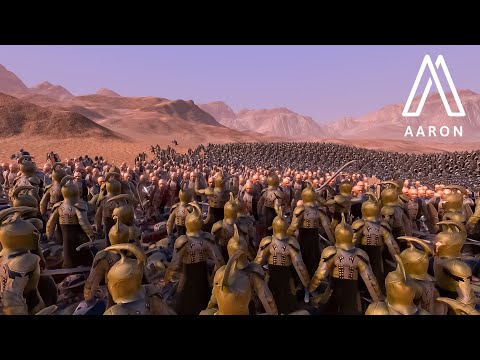 20.000 Dwarven Captains vs 20.000 Elf Warrior No Shields- Ultimate Epic Battle Simulator 2- UEBS 2