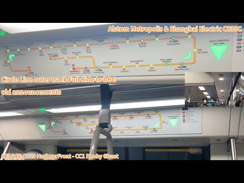 ⁴ᴷ⁶⁰ [SMRT] Circle Line Full Ride; old announcement C830C [847] CC29 HarbourFront - CC1 Dhoby Ghaut