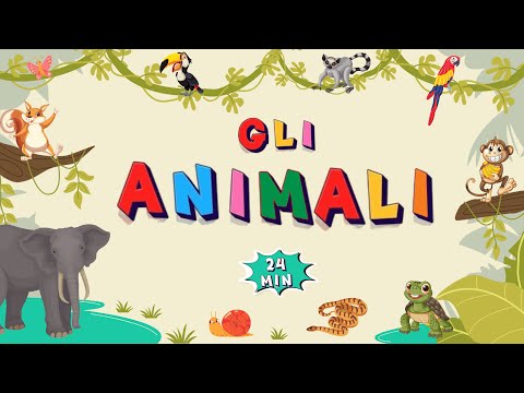 Gli animali 🐰I versi ed i nomi degli animali 🦆🐷 Animali bambini 3 - 4 anni 🦁 Gli animali per bambini