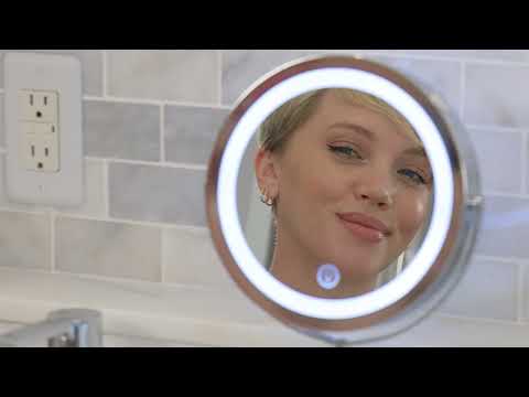 Pop Sonic 1X & 10X LED Vanity Mirror with Touch Sensor on QVC