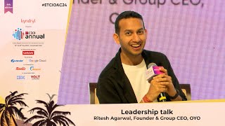 Ritesh Agarwal Latest Interview at #ETCIOAC24 | Leadership talk with Ritesh Agarwal, Founder OYO