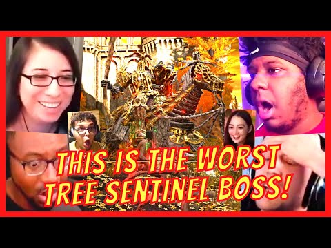 GAMERS FIGHT ONE OF THE WORST BOSSES OF DRACONIC TREE SENTINEL BOSS FIGHT REACTIONS - ELDEN RING -AR