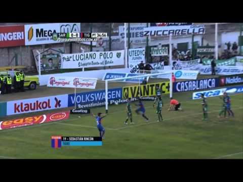 Gol de Rincón. Sarmiento 0 - Tigre 1. Fecha 18. Primera División 2015. FPT