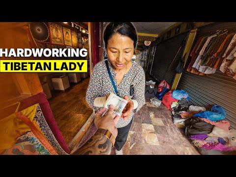 I Met a Hardworking Tibetan Lady in Nepal🇳🇵 