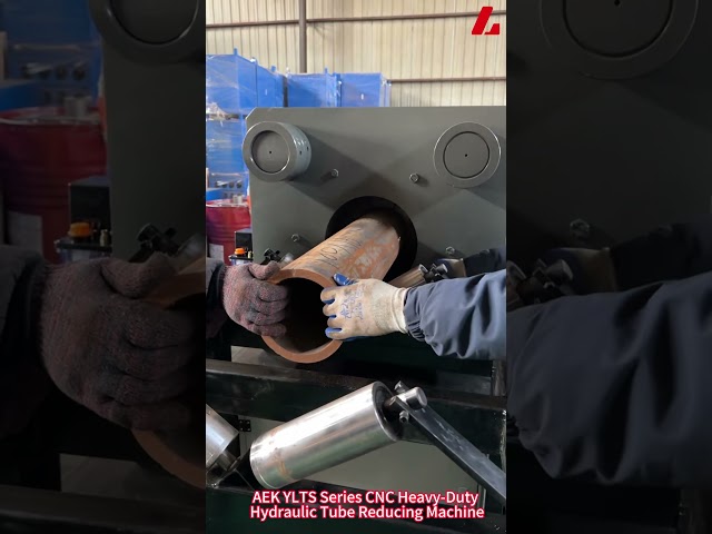 AEK YLTS Series CNC Heavy-Duty Hydraulic Pipe Reducing Machine Video