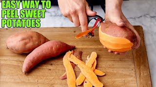 How to Peel Sweet Potatoes Easily, Safely & Without Waste