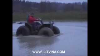 preview picture of video 'Квадроцикл Литвина.Floating ATV-Litvina on tires of low pressure'