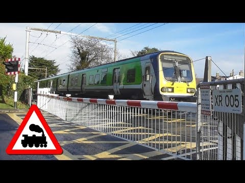 Irish Rail 29000 and 8500 Class Trains - Merrion Gates Level Crossing, Dublin