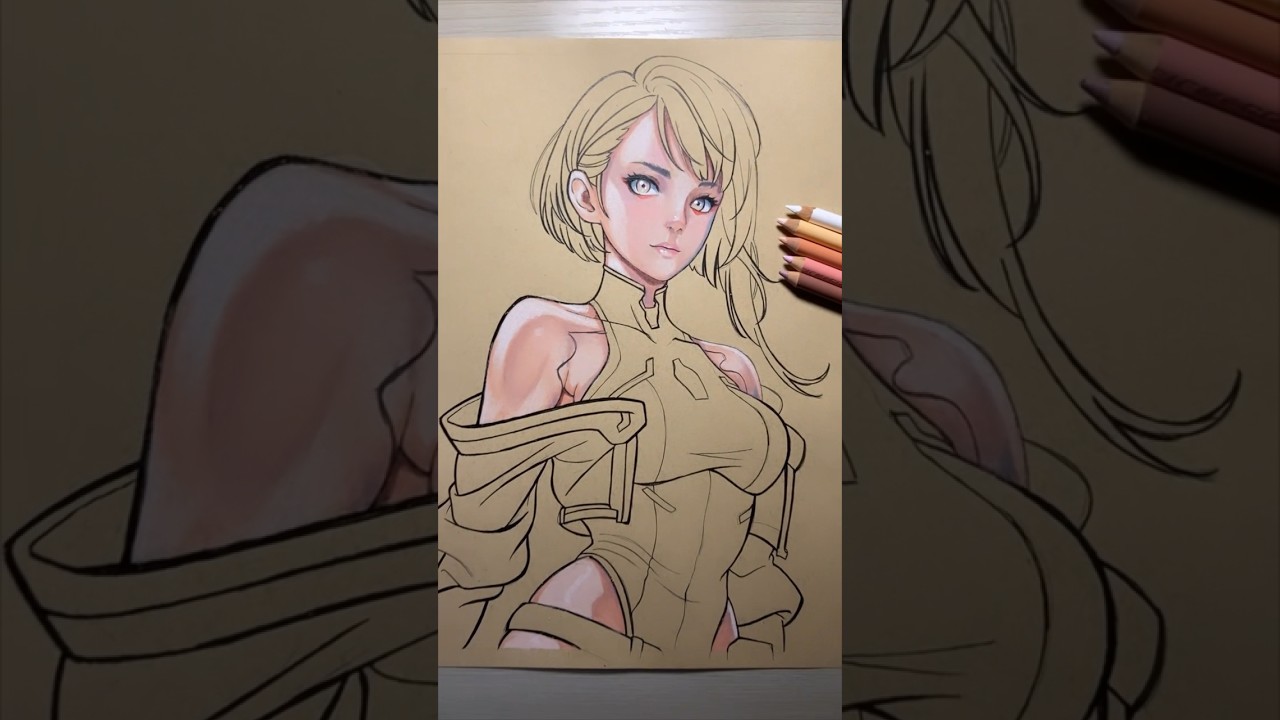 Cyberpunk Edgerunners Lucy Drawing Part 1. #anime #animedrawing #animeart #cyberpunkedgerunners