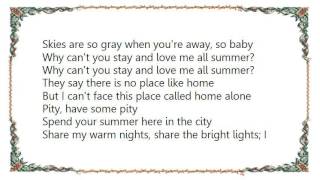Brian Hyland - Stay and Love Me All Summer Lyrics