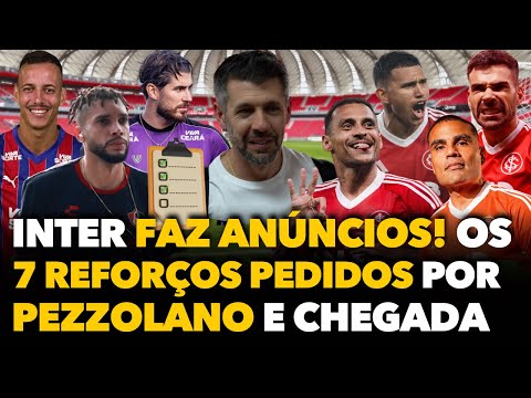 🔴 INTER FAZ 3 ANÚNCIOS PRA 2026, OS 7 REFORÇOS PEDIDOS POR PEZZOLANO E ELE NÃO QUIS SE APRESENTAR!